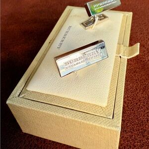 Burberry Silver Logo Cufflinks